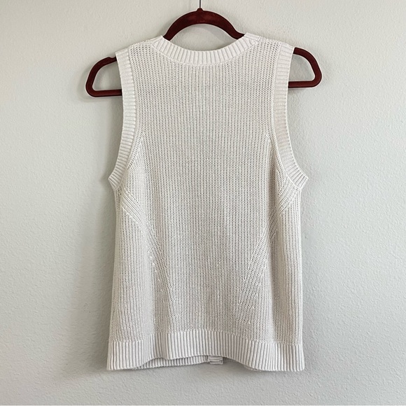 Garnet Hill Portside Linen & Organic-Cotton Sweater Vest Size Medium - Picture 3 of 6